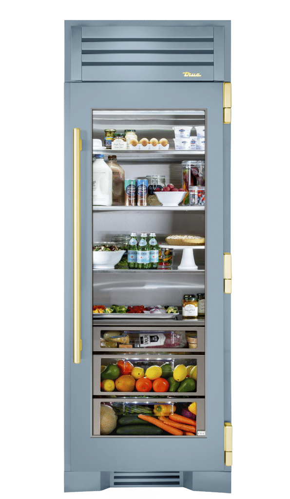 Refrigerator Column, Right Hinged, Bluestone, Brass Hardware TR30REFRSGC152H01