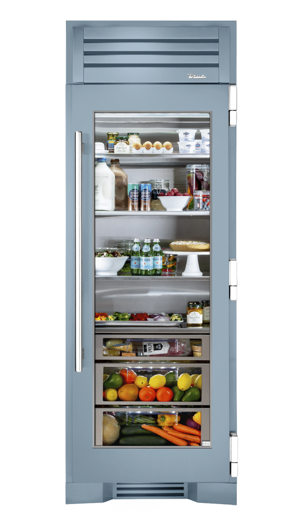 Refrigerator Column, Right Hinged, Bluestone, Chrome Hardware TR30REFRSGC152H02