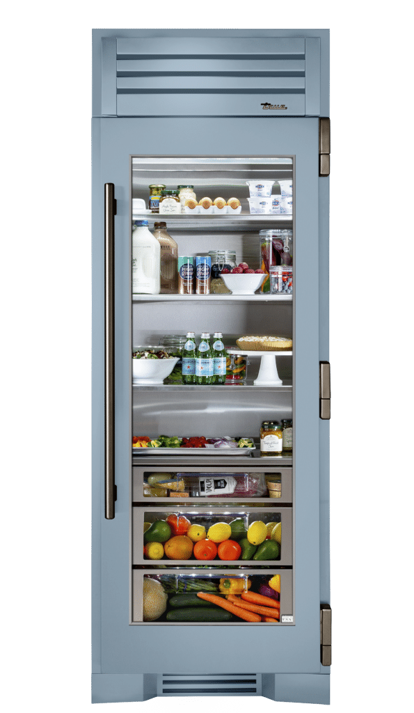 Refrigerator Column, Right Hinged, Bluestone, Pewter Hardware TR30REFRSGC152H05