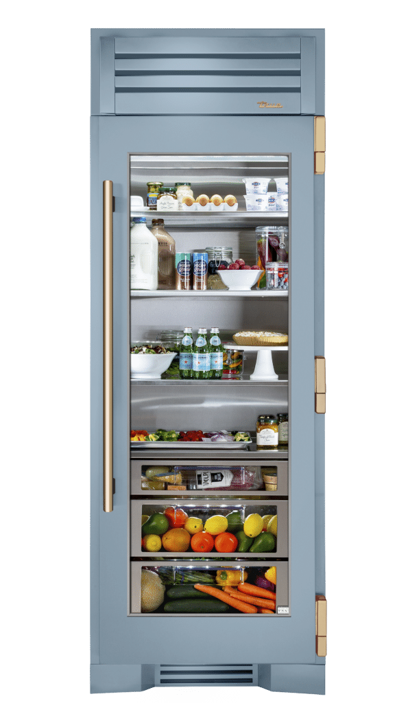 Refrigerator Column, Right Hinged, Bluestone, Gold Hardware TR30REFRSGC152H08