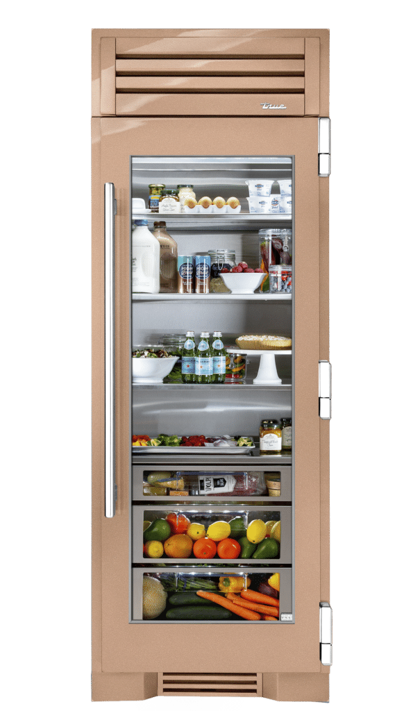 Refrigerator Column, Right Hinged, Champagne, Chrome Hardware TR30REFRSGC179H02