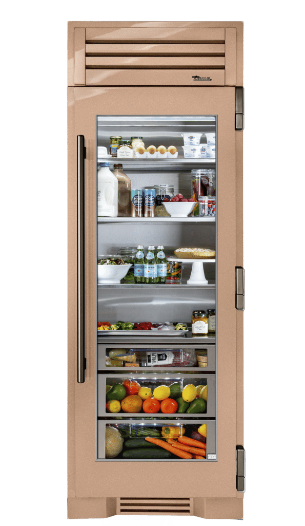 Refrigerator Column, Right Hinged, Champagne, Pewter Hardware TR30REFRSGC179H05
