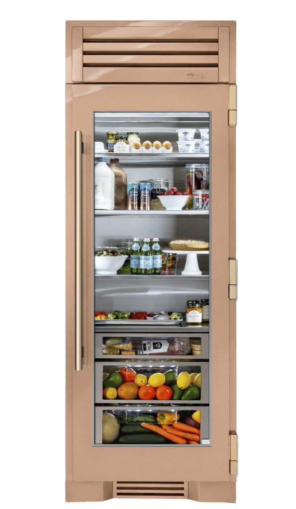 Refrigerator Column, Right Hinged, Champagne, Gold Hardware TR30REFRSGC179H08