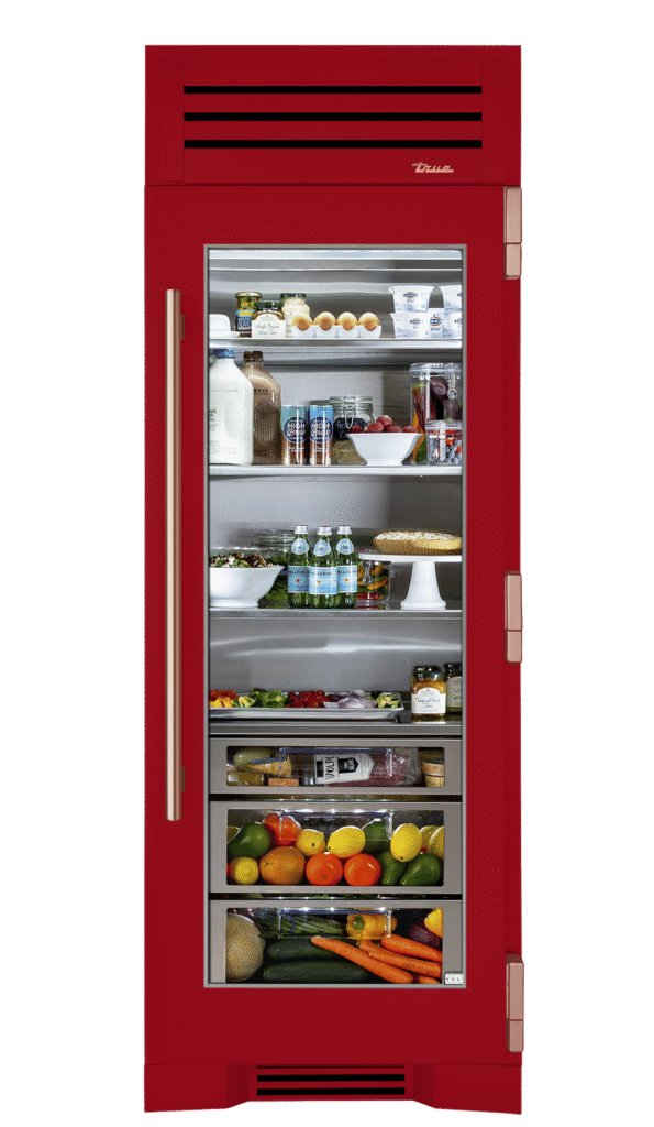 Refrigerator Column, Right Hinged, Crimson, Copper Hardware TR30REFRSGC193H03
