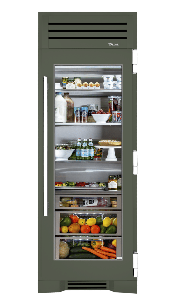 Refrigerator Column, Right Hinged, Olive, Chrome Hardware TR30REFRSGC238H02