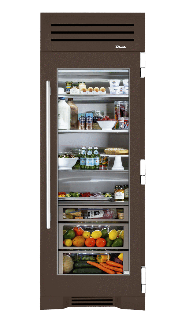 Refrigerator Column, Right Hinged, Espresso, Chrome Hardware TR30REFRSGC305H02