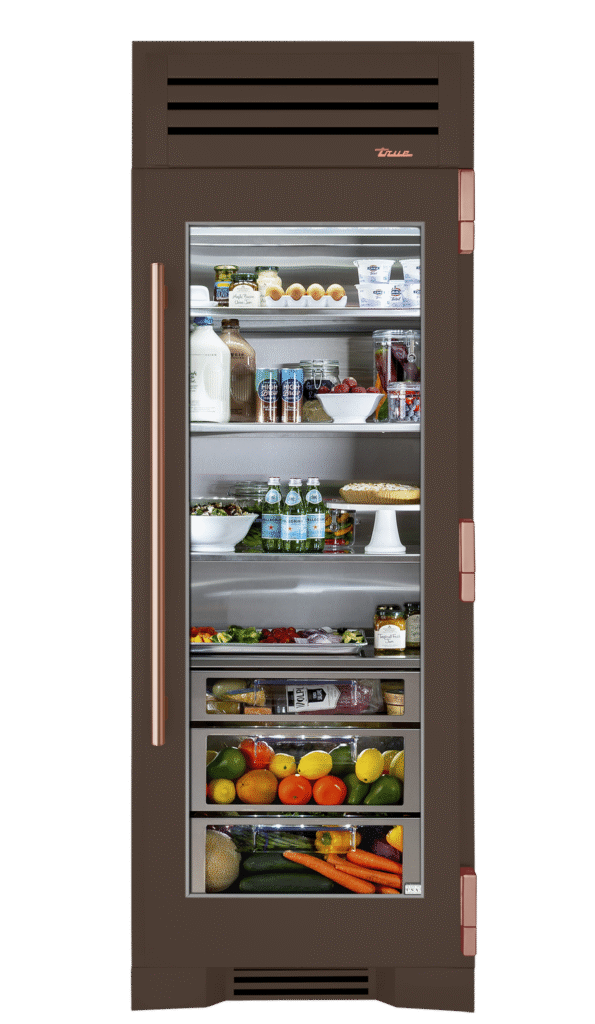 Refrigerator Column, Right Hinged, Espresso, Copper Hardware TR30REFRSGC305H03