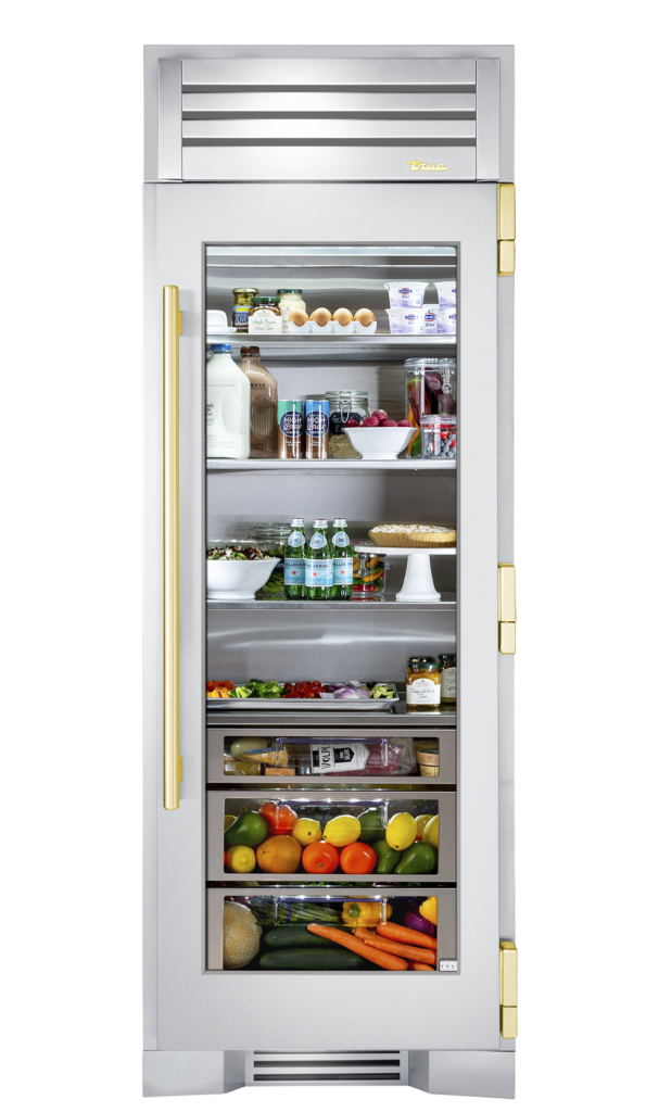 Refrigerator Column, Right Hinged, Brass Hardware TR30REFRSGCH01