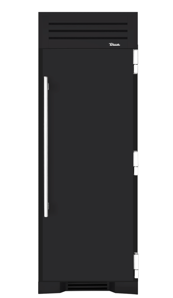 Refrigerator Column, Right Hinged, Matte Black, Chrome Hardware TR30REFRSSC027H02