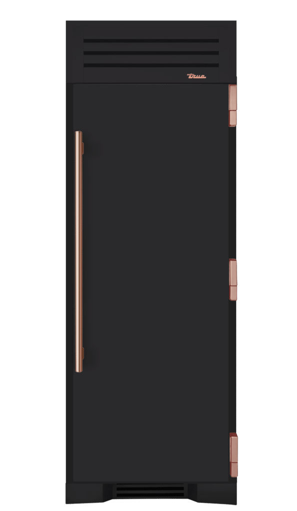 Refrigerator Column, Right Hinged, Matte Black, Copper Hardware TR30REFRSSC027H03