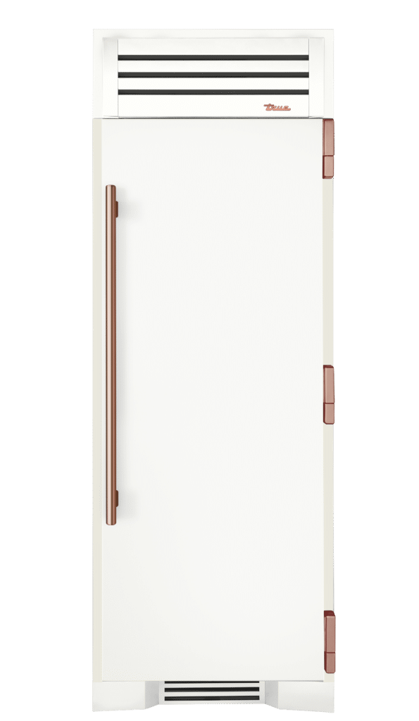 Refrigerator Column, Right Hinged, Matte White, Copper Hardware TR30REFRSSC030H03
