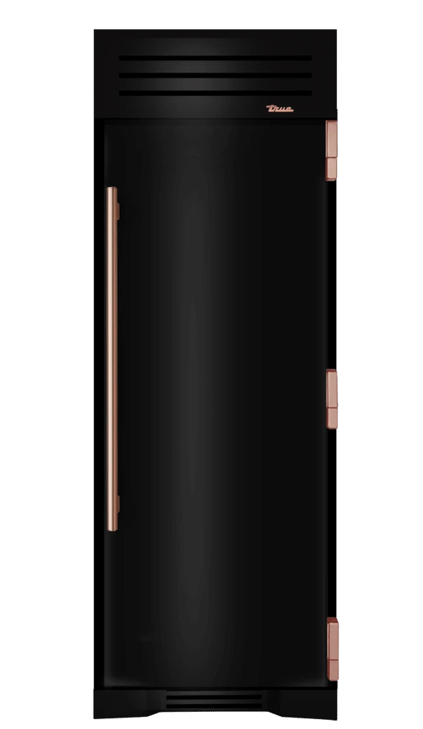Refrigerator Column, Right Hinged, Gloss Black, Copper Hardware TR30REFRSSC044H03