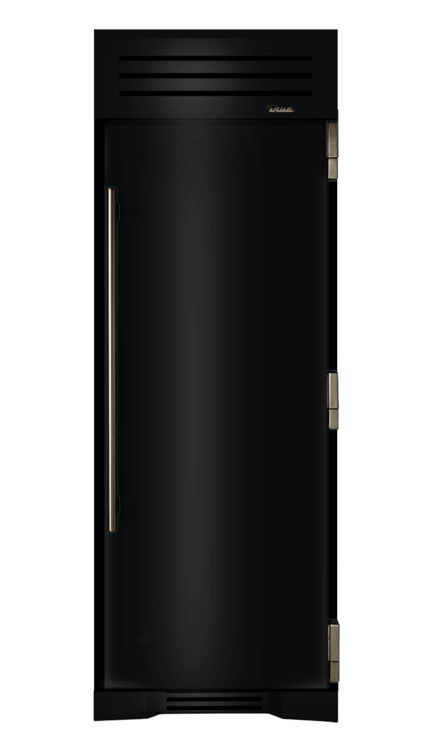 Refrigerator Column, Right Hinged, Gloss Black, Pewter Hardware TR30REFRSSC044H05
