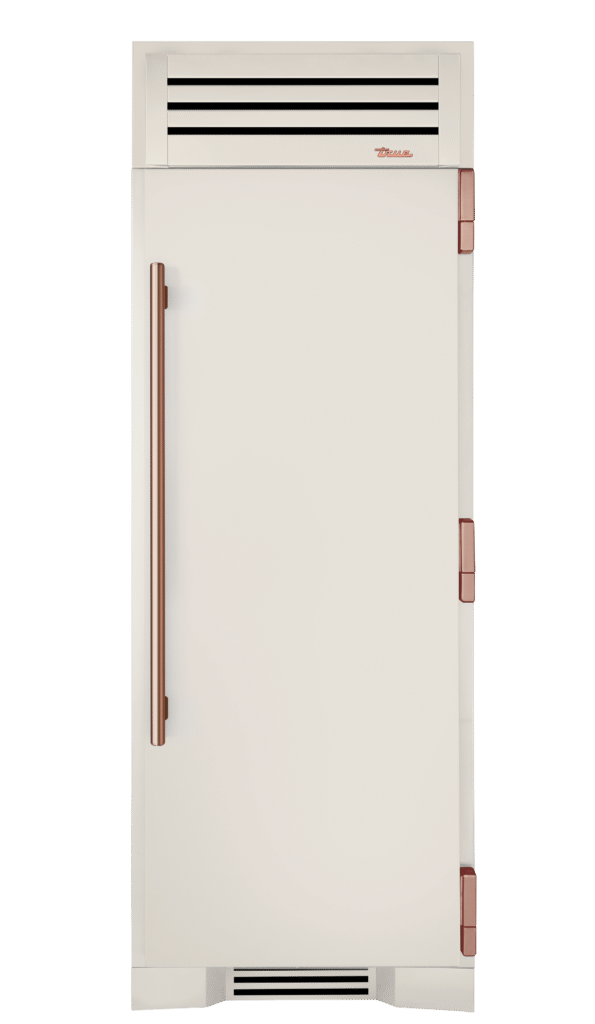 Refrigerator Column, Right Hinged, Antique White, Copper Hardware TR30REFRSSC050H03