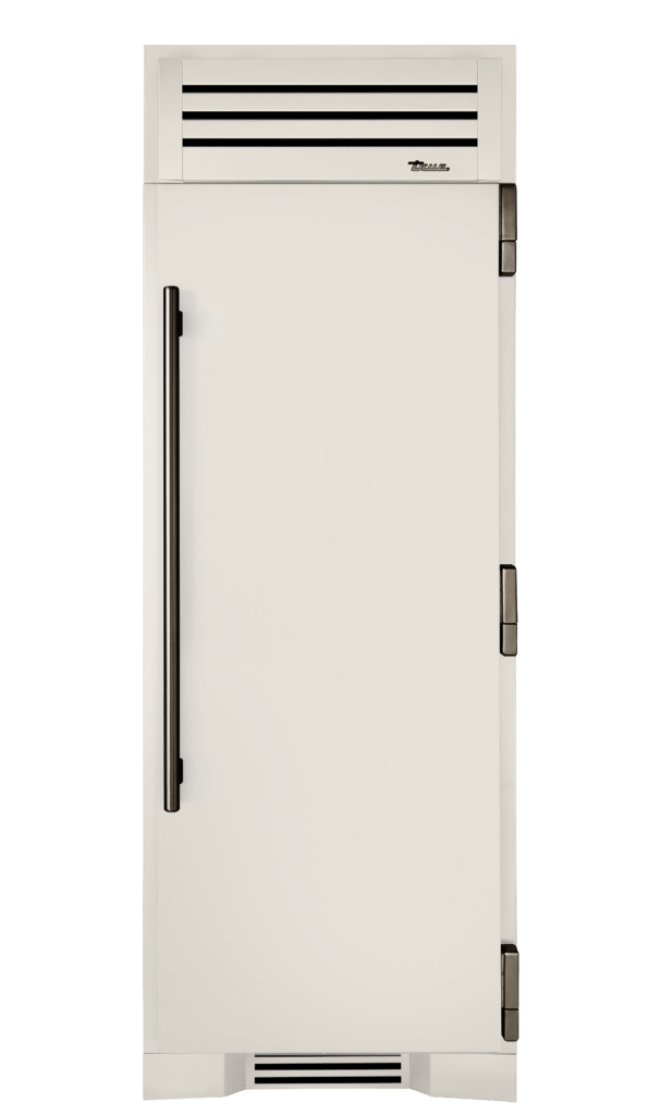 Refrigerator Column, Right Hinged, Antique White, Pewter Hardware TR30REFRSSC050H05