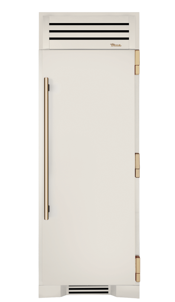 Refrigerator Column, Right Hinged, Antique White, Gold Hardware TR30REFRSSC050H08