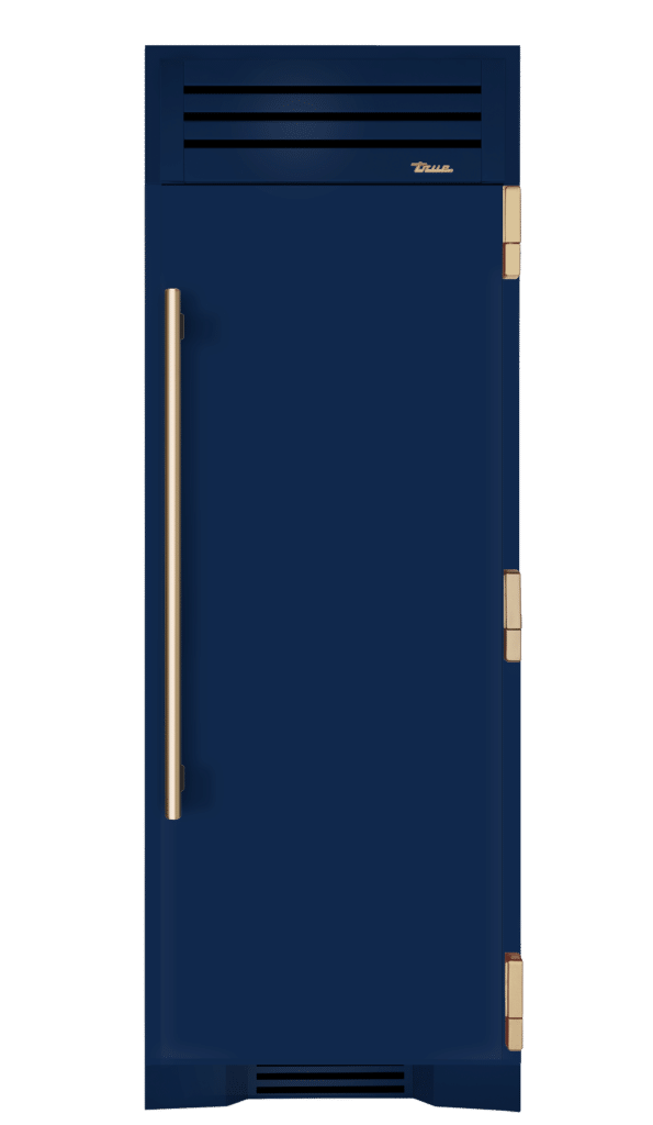 Refrigerator Column, Right Hinged, Cobalt, Gold Hardware TR30REFRSSC078H08