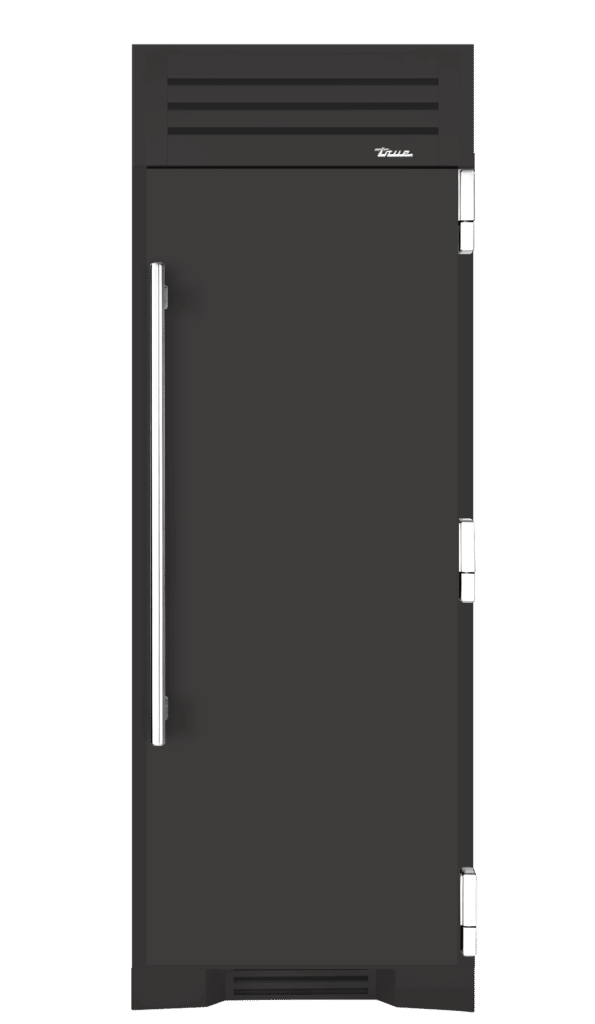 Refrigerator Column, Right Hinged, Ultra Matte Black, Chrome Hardware TR30REFRSSC085H02