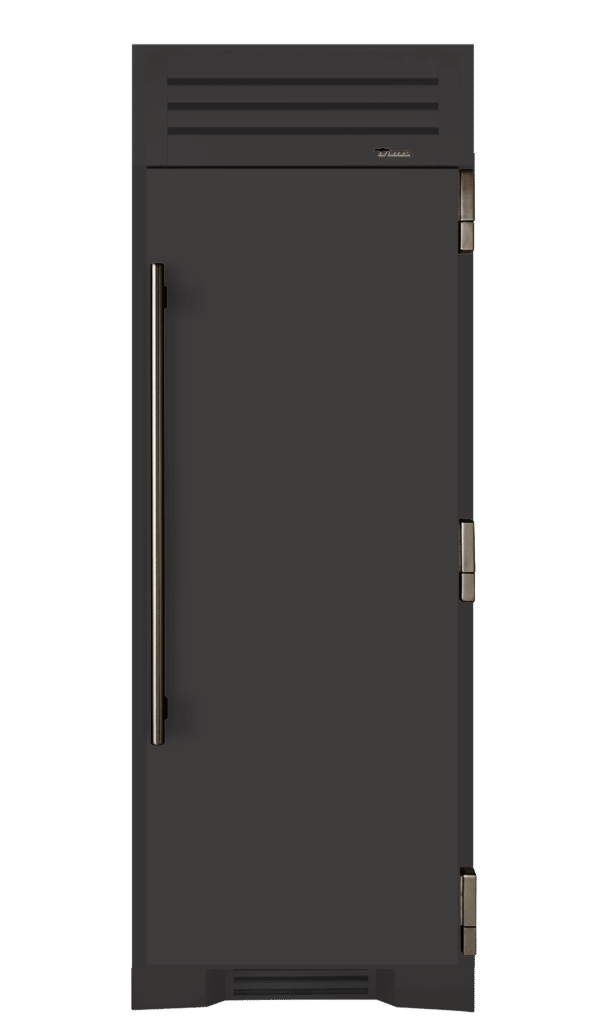 Refrigerator Column, Right Hinged, Ultra Matte Black, Pewter Hardware TR30REFRSSC085H05