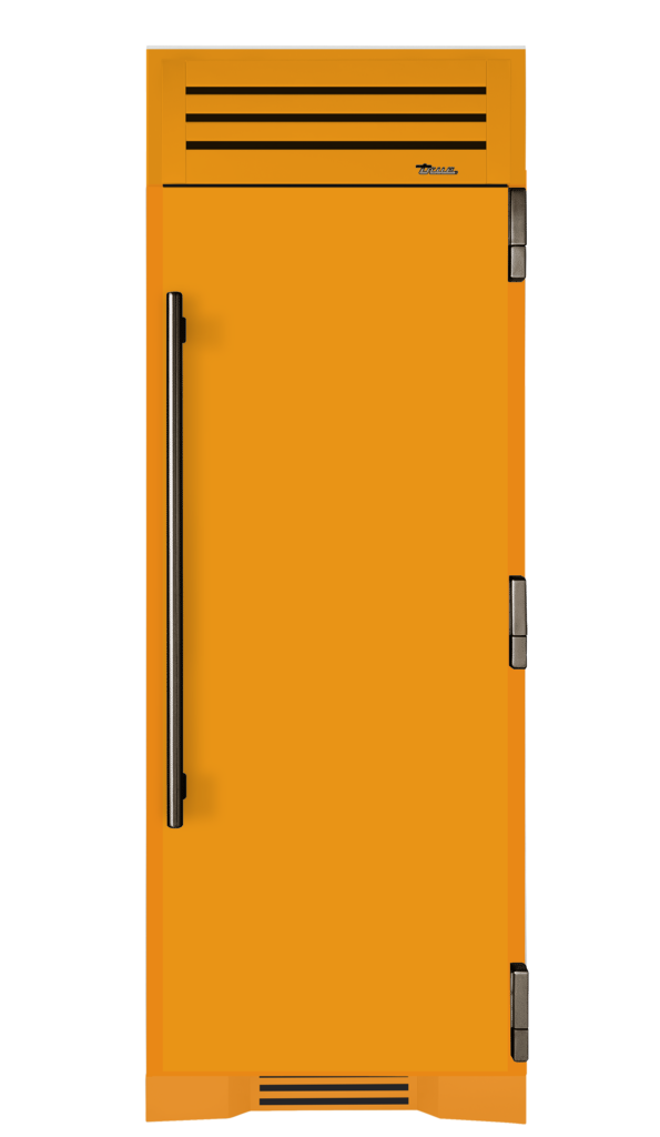 Refrigerator Column, Right Hinged, Saffron, Pewter Hardware TR30REFRSSC103H05