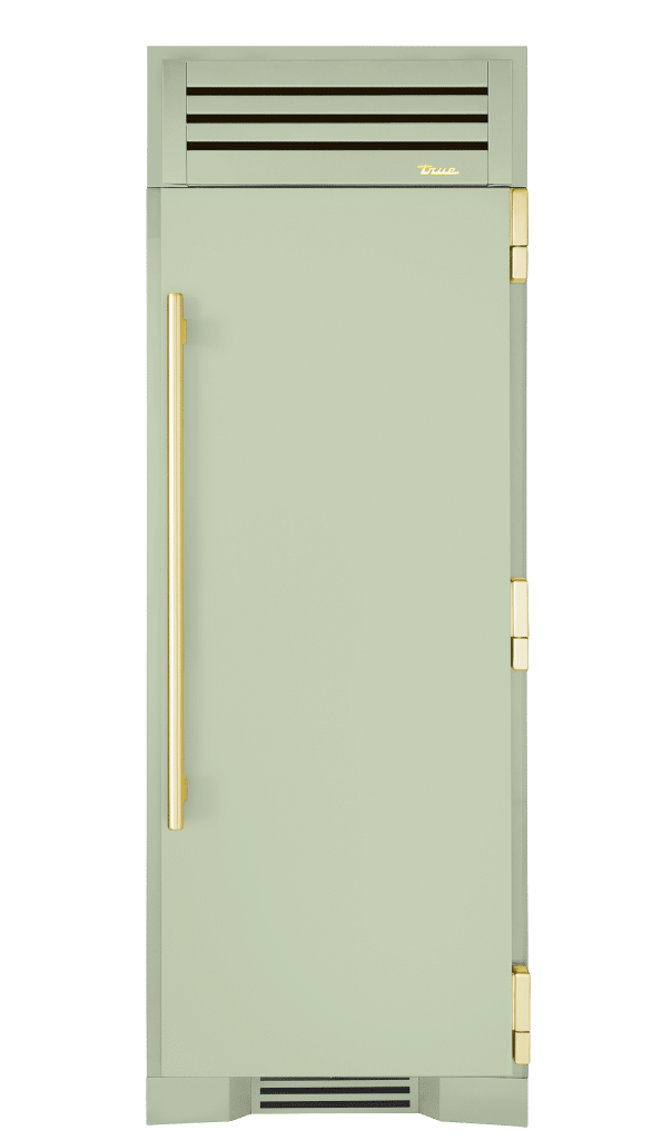 Refrigerator Column, Right Hinged, Sage, Brass Hardware TR30REFRSSC129H01