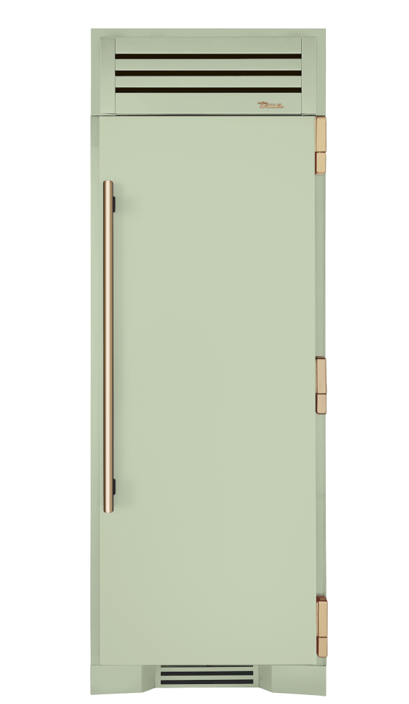 Refrigerator Column, Right Hinged, Sage, Gold Hardware TR30REFRSSC129H08