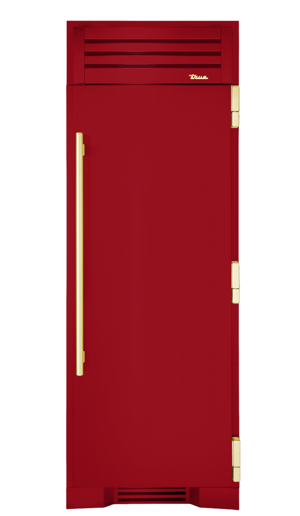 Refrigerator Column, Right Hinged, Crimson, Brass Hardware TR30REFRSSC193H01