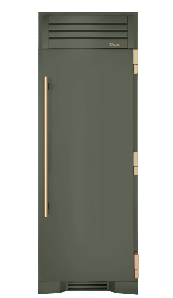 Refrigerator Column, Right Hinged, Olive, Gold Hardware TR30REFRSSC238H08