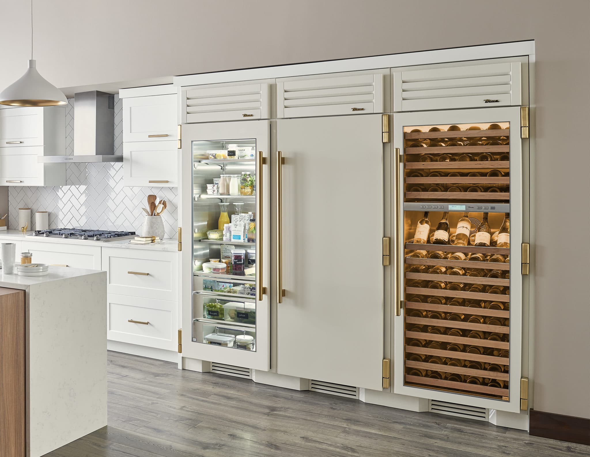 Refrigerator Column, Right Hinged, Espresso, Pewter Hardware TR30REFRSSC305H05
