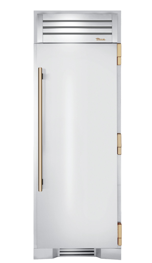 Refrigerator Column, Right Hinged, Gold Hardware TR30REFRSSCH08