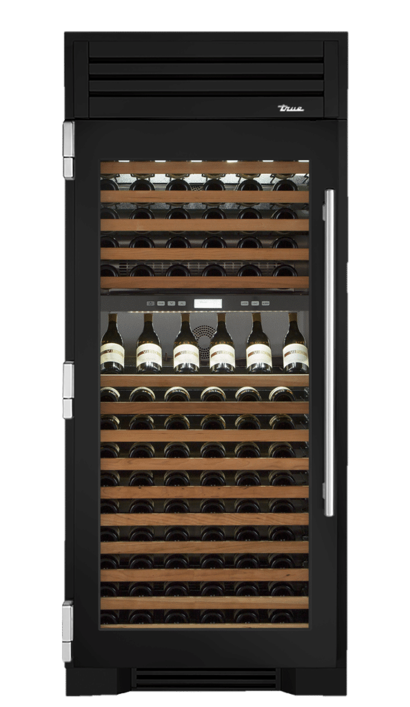 Wine Column, Left Hinged, Matte Black TR36DZWLSGC027H04
