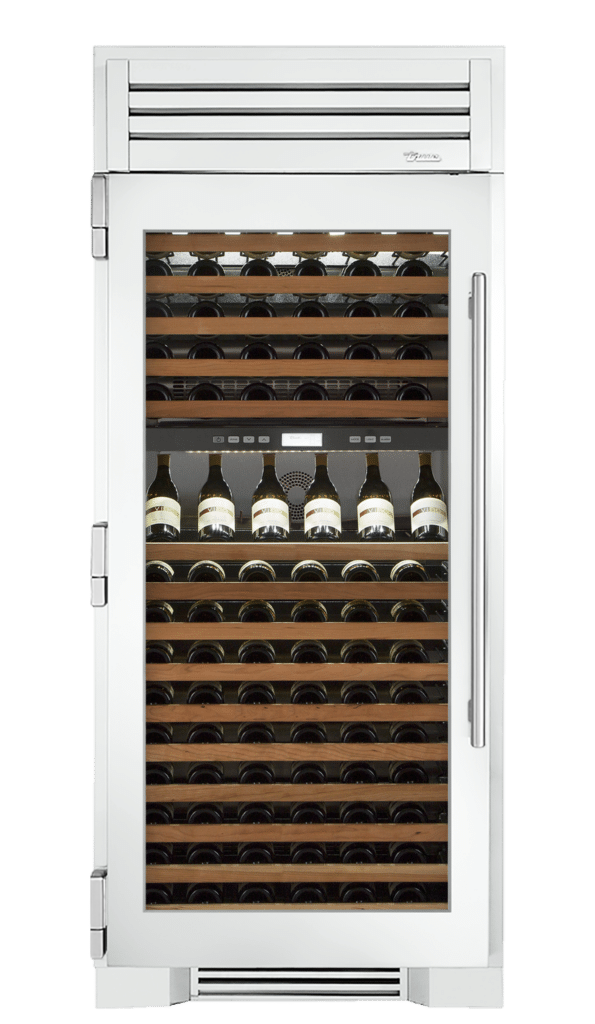 Wine Column, Left Hinged, Matte White TR36DZWLSGC030H04