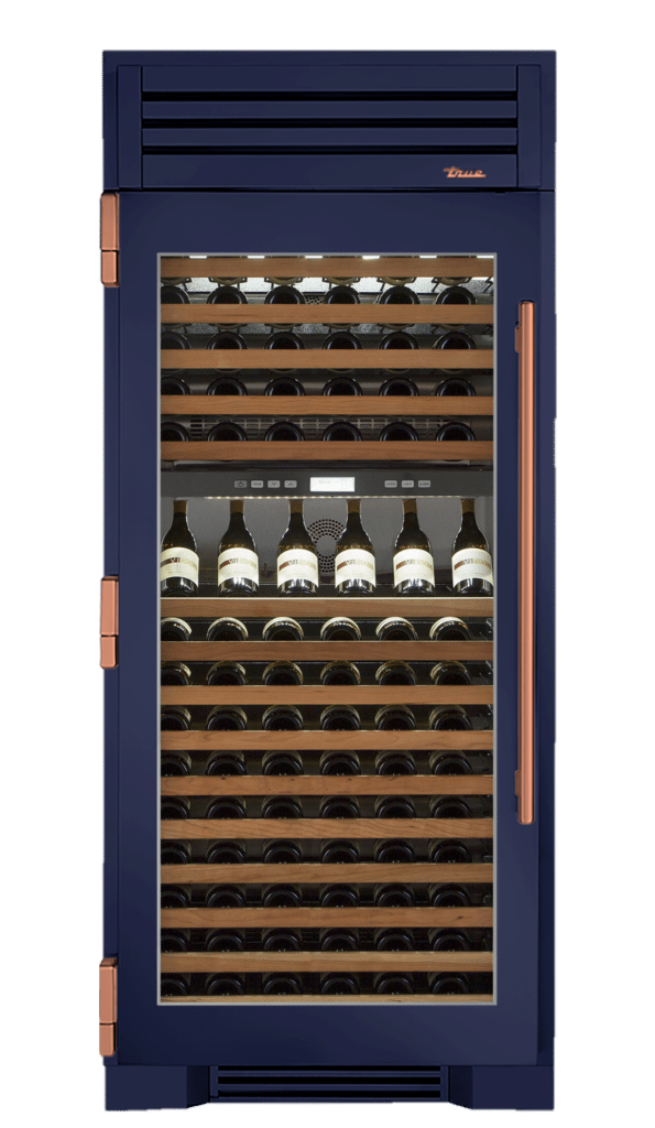 Wine Column, Left Hinged, Cobalt, Copper Hardware TR36DZWLSGC078H03