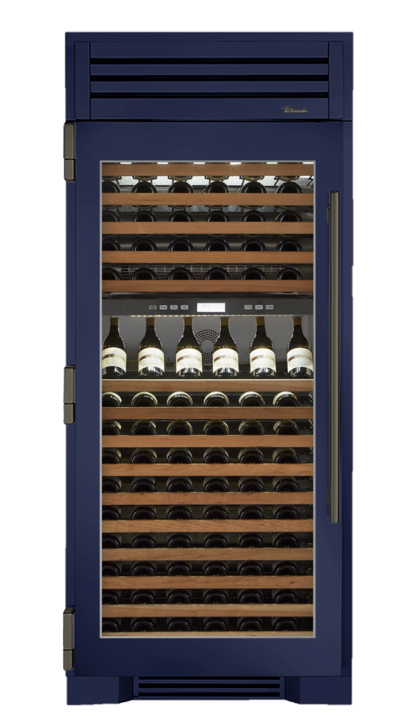 Wine Column, Left Hinged, Cobalt, Pewter Hardware TR36DZWLSGC078H05