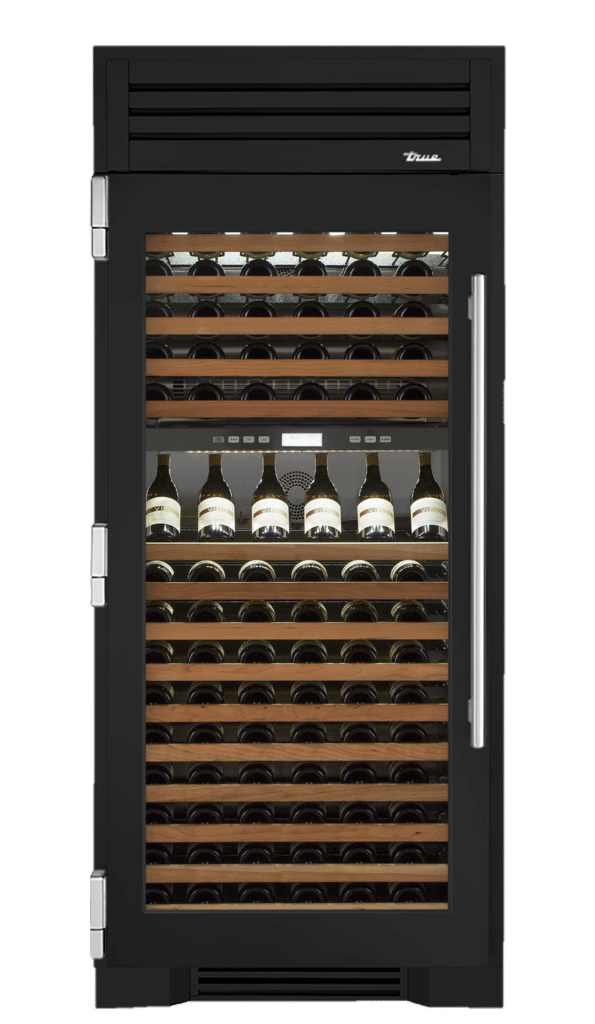 Wine Column, Left Hinged, Ultra Matte Black TR36DZWLSGC085H04
