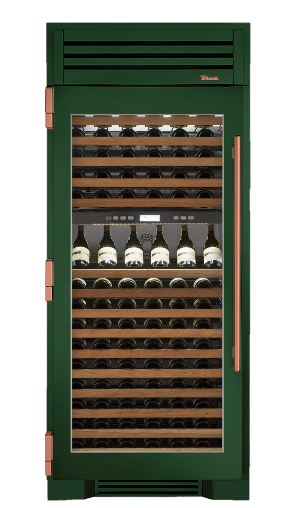 Wine Column, Left Hinged, Emerald, Copper Hardware TR36DZWLSGC086H03