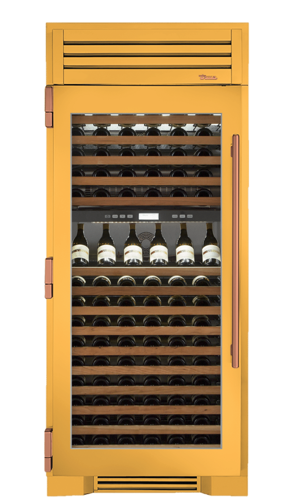 Wine Column, Left Hinged, Saffron, Copper Hardware TR36DZWLSGC103H03
