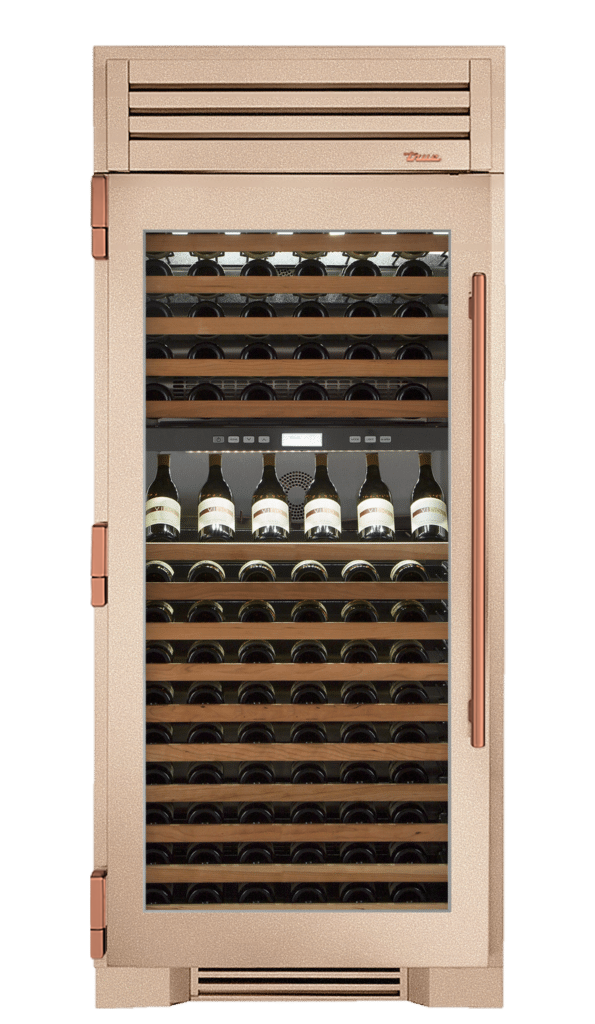 Wine Column, Left Hinged, Champagne, Copper Hardware TR36DZWLSGC179H03