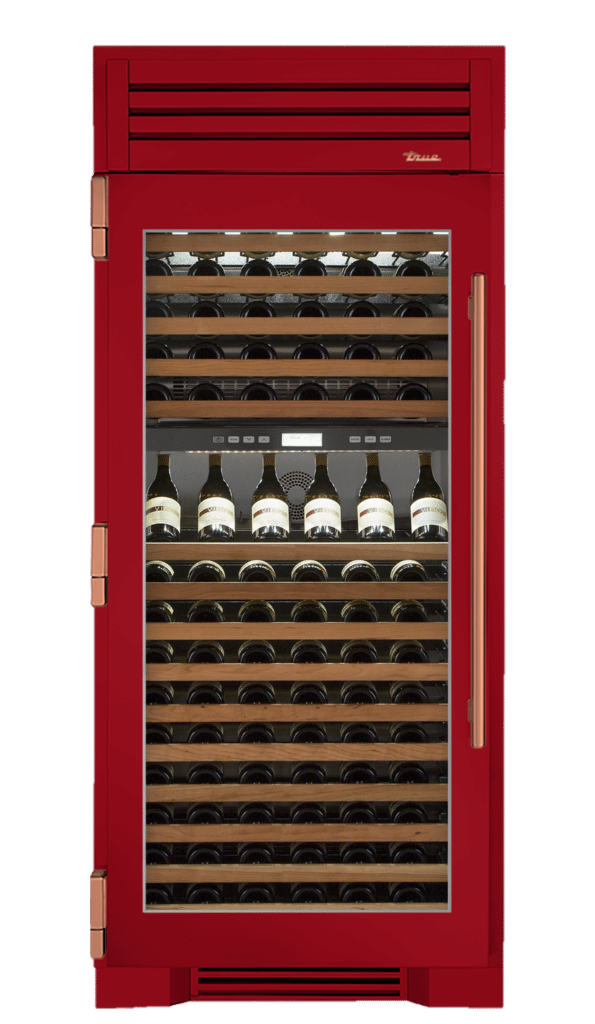 Wine Column, Left Hinged, Crimson, Copper Hardware TR36DZWLSGC193H03