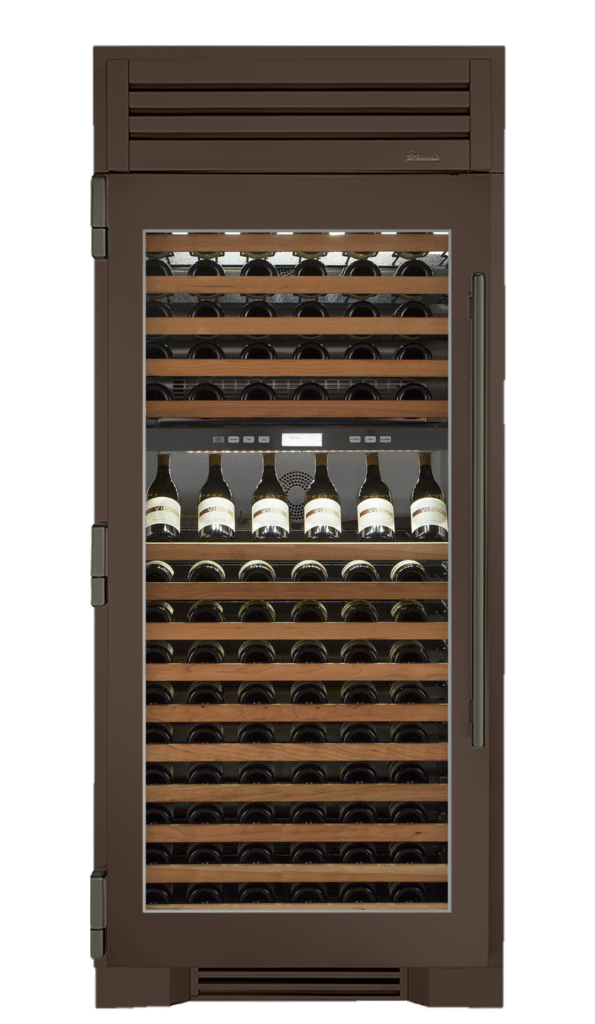 Wine Column, Left Hinged, Espresso, Pewter Hardware TR36DZWLSGC305H05