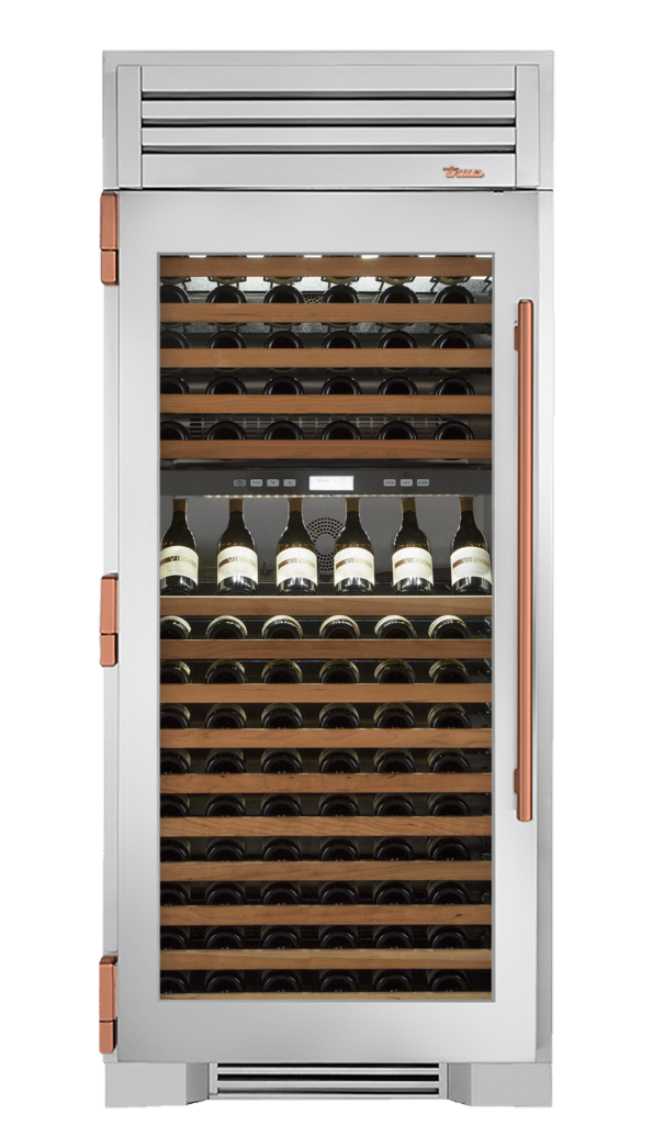 Wine Column, Left Hinged, Copper Hardware TR36DZWLSGCH03