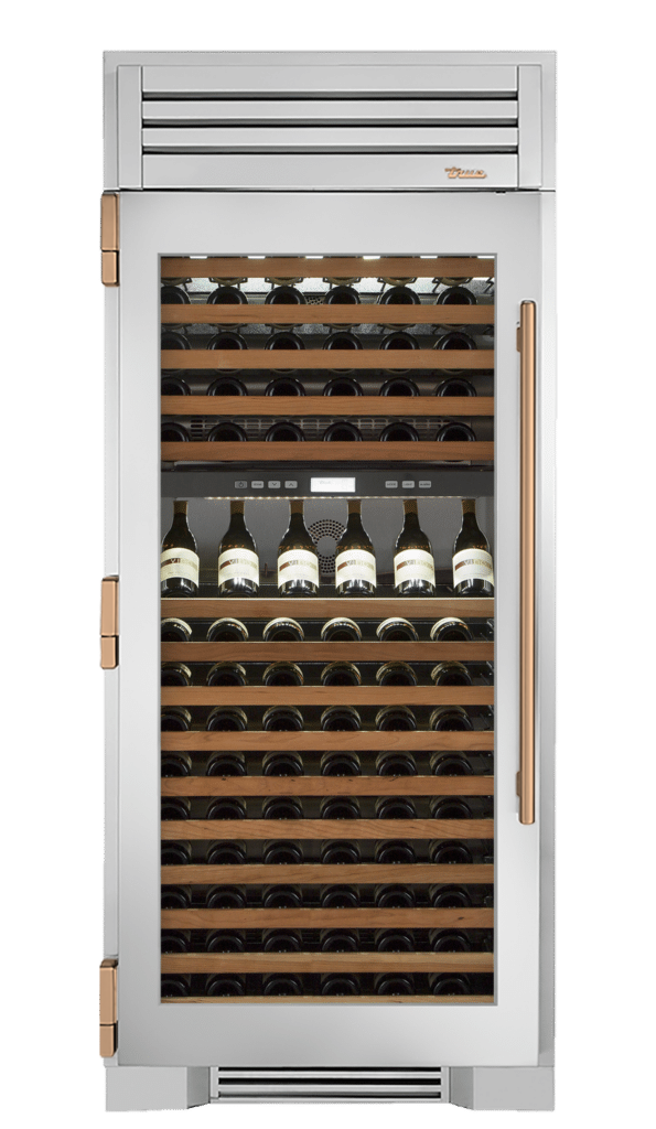 Wine Column, Left Hinged, Gold Hardware TR36DZWLSGCH08