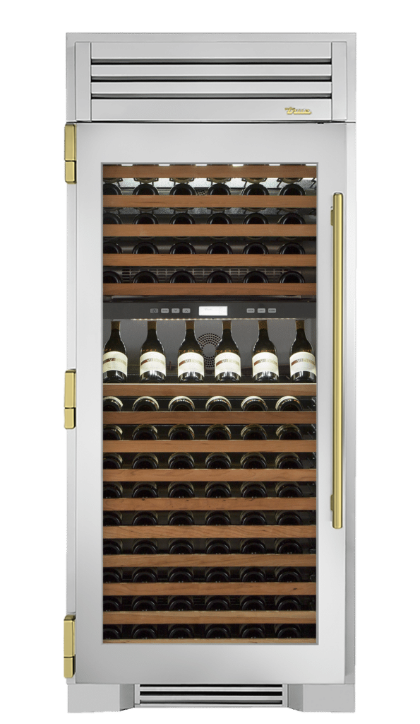 Wine Column, Left Hinged, Color Match, Brass Hardware TR36DZWLSGCXXXH01