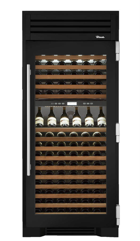 Wine Column, Right Hinged, Matte Black TR36DZWRSGC027H04