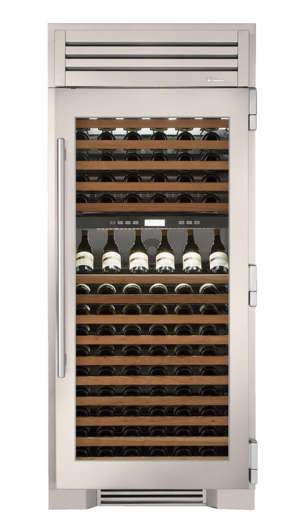 Wine Column, Right Hinged, Antique White TR36DZWRSGC050H04