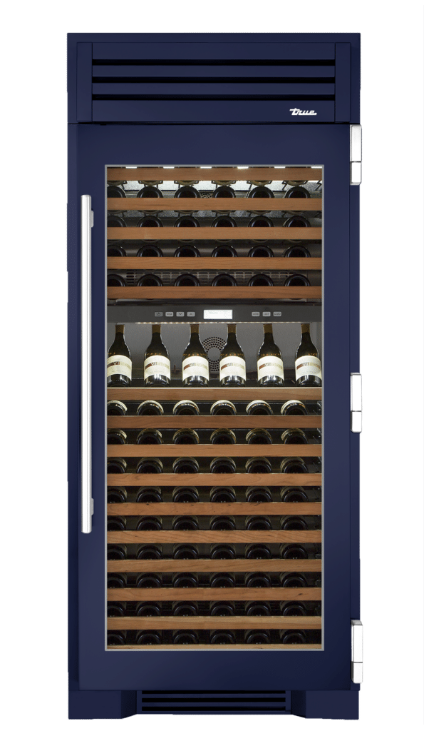 Wine Column, Right Hinged, Cobalt, Chrome Hardware TR36DZWRSGC078H02