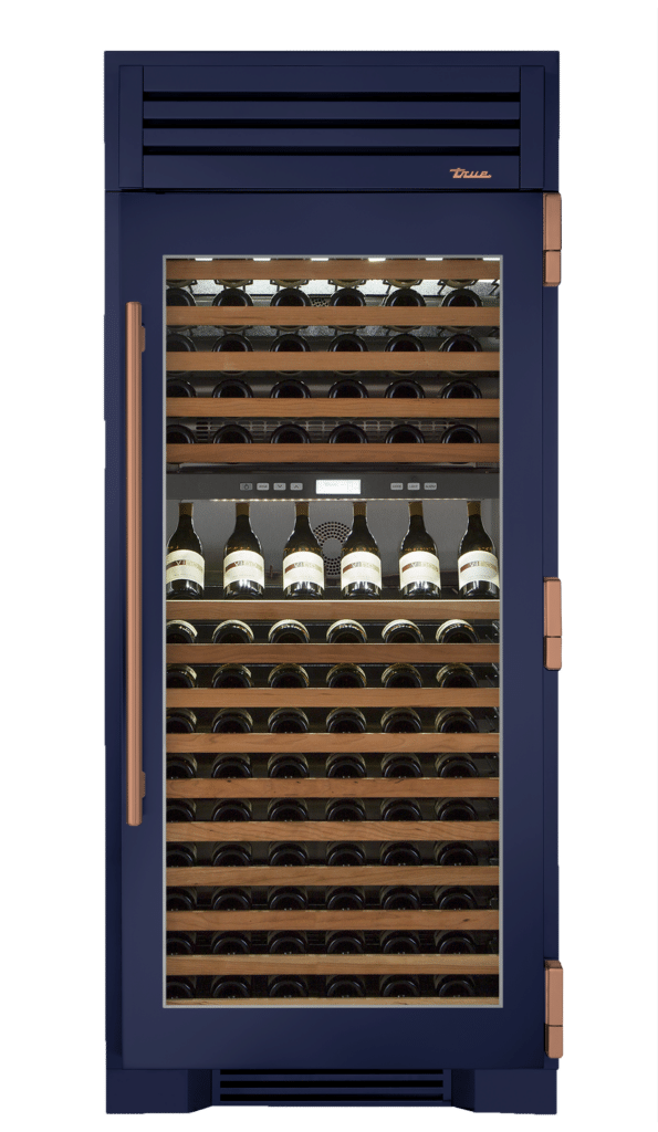 Wine Column, Right Hinged, Cobalt, Copper Hardware TR36DZWRSGC078H03