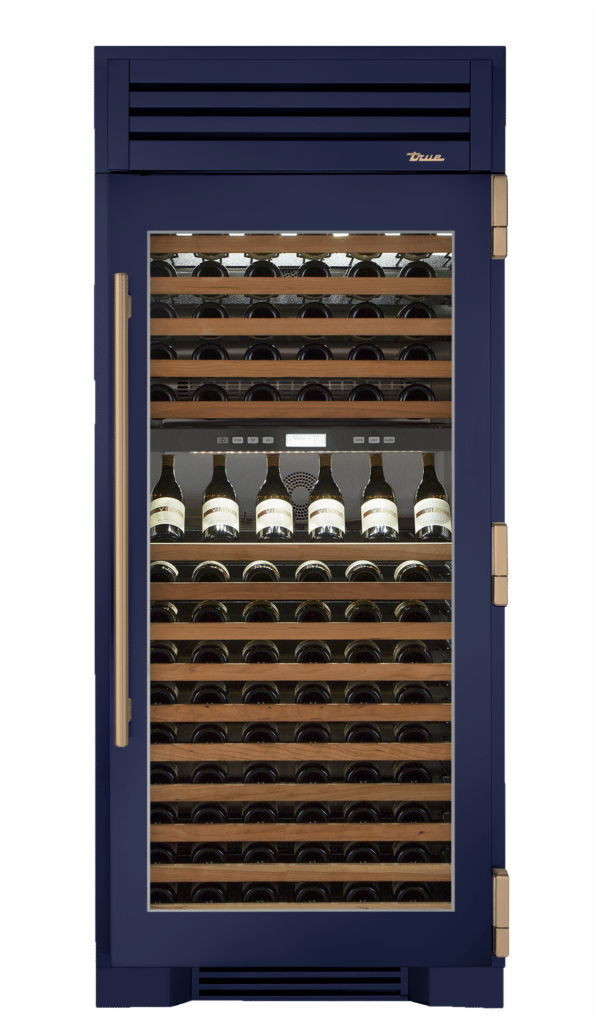 Wine Column, Right Hinged, Cobalt, Gold Hardware TR36DZWRSGC078H08