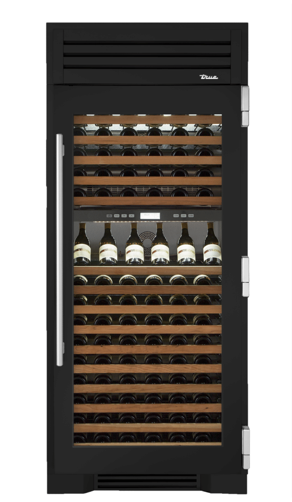 Wine Column, Right Hinged, Ultra Matte Black TR36DZWRSGC085H04