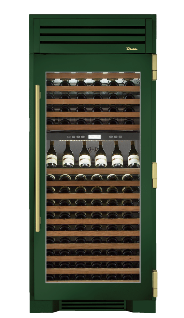Wine Column, Right Hinged, Emerald, Brass Hardware TR36DZWRSGC086H01
